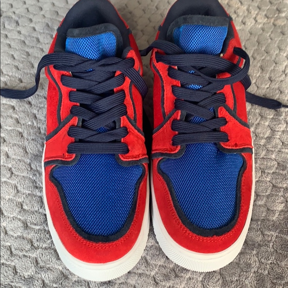 Jeffrey Campbell Red Suede Platform Sneaker - image 2